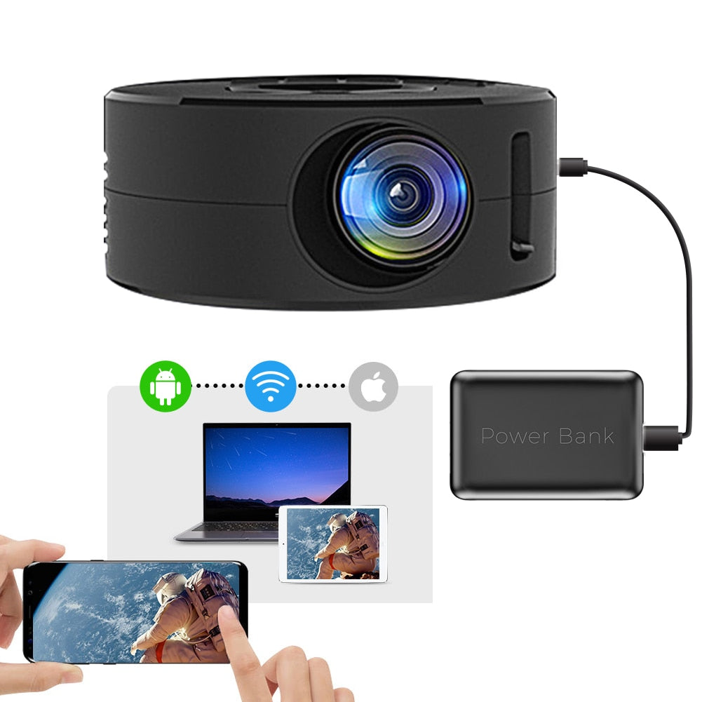 Mini Portable Smartphone ProjectorsIntroducing the Mini Portable Smartphone Projector! This versatile and affordable projector is perfect for anyone who wants to enjoy a big-screen experience without z'splaceMini Portable Smartphone Projectors