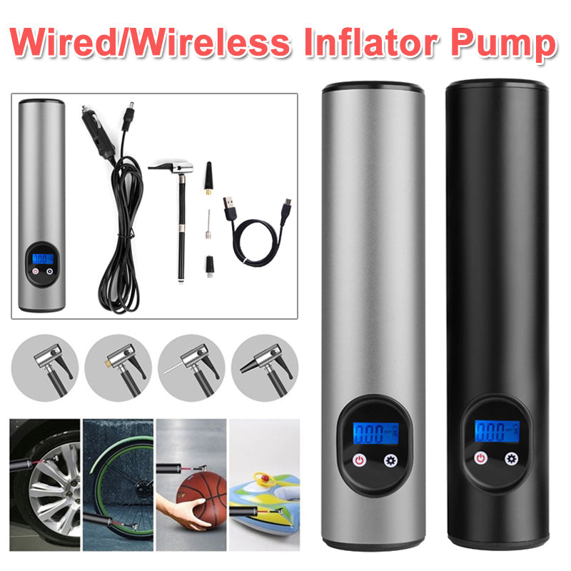 Inflator PumpAn electric pump is a handy tool to have in your vehicle for emergencies. This one can also be recharged so you don't have to worry about being stranded with a flat z'splaceInflator Pump